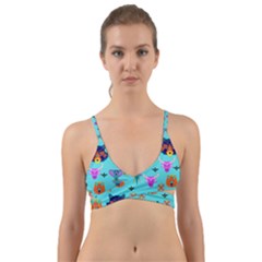 Illustration Design Gardening Texture Wrap Around Bikini Top by danenraven