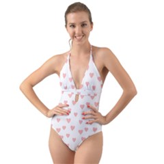 Small Cute Hearts Halter Cut-out One Piece Swimsuit by ConteMonfrey