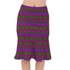 Illustration Argyle Pattern Argyle Background Short Mermaid Skirt by danenraven