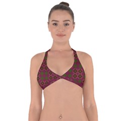 Illustration Background Abstract Pattern Texture Design Halter Neck Bikini Top by danenraven
