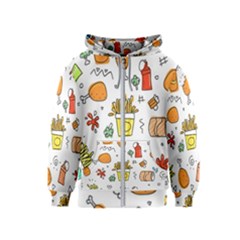 Set Child Fun Funny Collection Kids  Zipper Hoodie by artworkshop