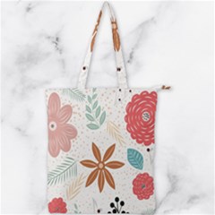 Nature Flora Background Wallpaper Double Zip Up Tote Bag by Ravend