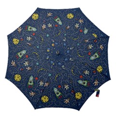 Illustration Cat Space Astronaut Rocket Maze Hook Handle Umbrellas (medium) by Ravend