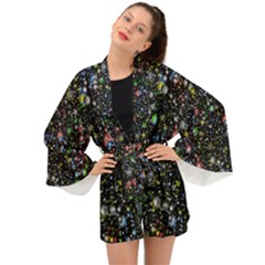 Universe Star Planet Galaxy Long Sleeve Kimono by Ravend