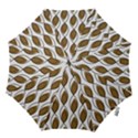 Brown Minimalist Leaves  Hook Handle Umbrellas (Small) View1