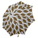 Brown Minimalist Leaves  Hook Handle Umbrellas (Small) View2