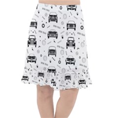 Pattern Retro Italy Cars Classic Fishtail Chiffon Skirt by danenraven