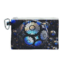 Illustration Tech Galaxy Robot Bot Science Canvas Cosmetic Bag (medium) by danenraven