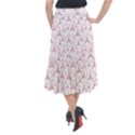 Eiffel Tower Pattern Wallpaper Midi Mermaid Skirt View2