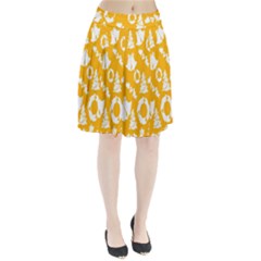 Orang Card Christmas Pleated Skirt by artworkshop