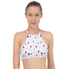 Christmas Trees Racer Front Bikini Top by artworkshop