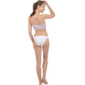 Christmas Pattern Red Stars Racer Front Bikini Top View2