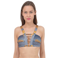 Pasta Is Art - Italian Food Cage Up Bikini Top by ConteMonfrey
