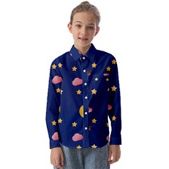 Sleepy Sheep Star And Moon Kids  Long Sleeve Shirt by danenraven