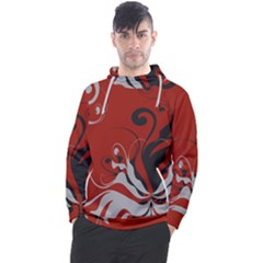 Nature Background Abstract Red Gray Black Men s Pullover Hoodie by danenraven