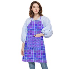 Background Mosaic Purple Blue Pocket Apron by danenraven