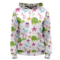 Turtle Animal Sea Life Women s Pullover Hoodie by danenraven