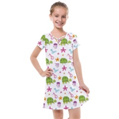 Turtle Animal Sea Life Kids  Cross Web Dress by danenraven