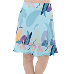 Leaves Leaf Nature Background Plant Fishtail Chiffon Skirt by danenraven