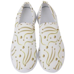 Illustration Pattern Seamless Golden 3d Men s Slip On Sneakers by danenraven
