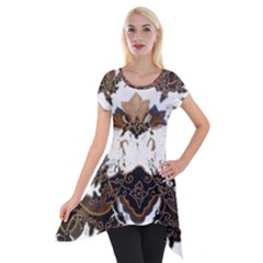 Im Fourth Dimension Colour 71 Short Sleeve Side Drop Tunic by imanmulyana