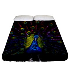 Beautiful Peacock Feather Fitted Sheet (king Size) by Jancukart