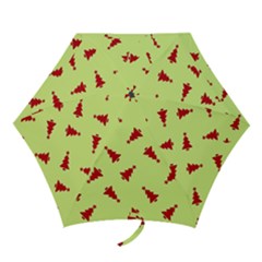 Red Christmas Tree Green Mini Folding Umbrellas by TetiBright