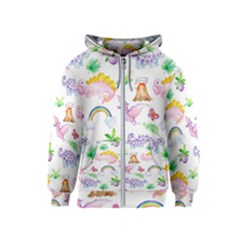 Dinosaurs Are Our Friends  Kids  Zipper Hoodie by ConteMonfreyShop