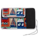 Toy Transport Cartoon Seamless-pattern-with-airplane-aerostat-sail Yacht Vector Illustration Pen Storage Case (M) View2