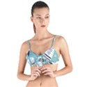 Cute seamless pattern with rocket planets-stars Tie Up Cut Bikini Top View1