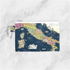 Map Italy Blue Canvas Cosmetic Bag (small) by ConteMonfrey