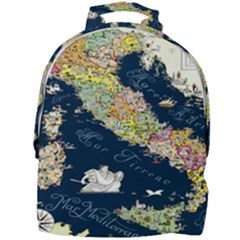 Map Italy Blue Mini Full Print Backpack by ConteMonfrey