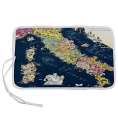 Map Italy Blue Pen Storage Case (l) by ConteMonfrey