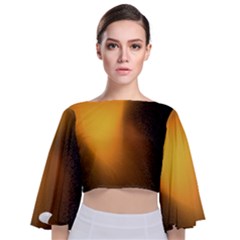 Gnarl Tie Back Butterfly Sleeve Chiffon Top by Sparkle