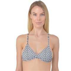 Small White Lines - Plaids Reversible Tri Bikini Top by ConteMonfrey
