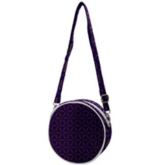 Background Pattern Texture Purple Crossbody Circle Bag by Wegoenart