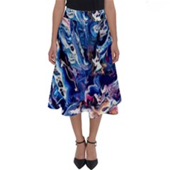 Cobalt Delta Perfect Length Midi Skirt by kaleidomarblingart
