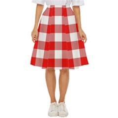 Red And White Plaids Classic Short Skirt by ConteMonfrey