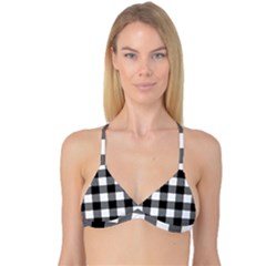 Black And White Classic Plaids Reversible Tri Bikini Top by ConteMonfrey
