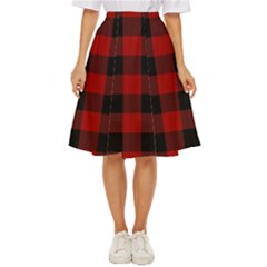 Red And Black Plaids Classic Short Skirt by ConteMonfrey
