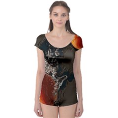 Fresh Water Tomatoes Boyleg Leotard  by ConteMonfrey