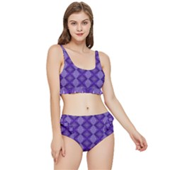 Illustration Wallpaper Abstract Pattern Frilly Bikini Set by Wegoenart