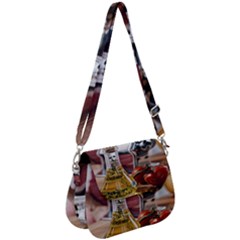 Healthy Ingredients - Olive Oil And Tomatoes Saddle Handbag by ConteMonfrey