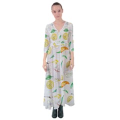 Tea Drinking Welding Tea Bag Button Up Maxi Dress by Wegoenart