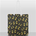 Nature Pattern Texture Flower Wing Full Print Rope Handle Tote (Large) View2