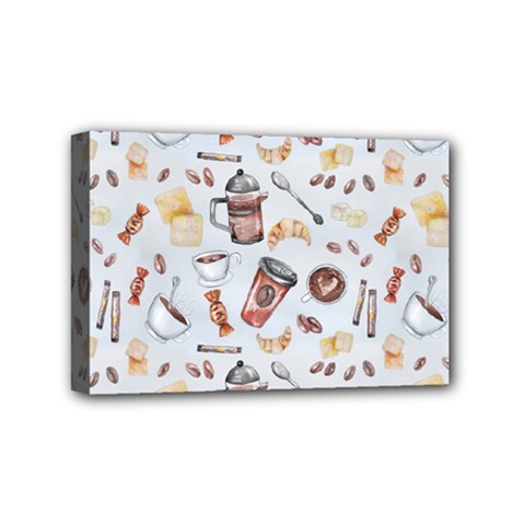 Coffee Coffeemania Caffeine Mini Canvas 6  X 4  (stretched) by Wegoenart