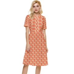 Cute Pumpkin Small Button Top Knee Length Dress by ConteMonfrey