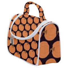 Black And Orange Pumpkin Satchel Handbag by ConteMonfrey