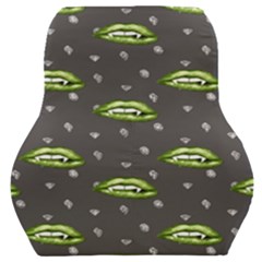 Green Vampire Mouth - Halloween Modern Decor Car Seat Back Cushion  by ConteMonfrey