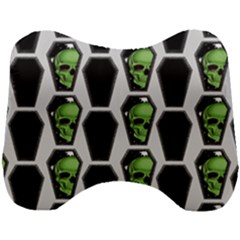 Coffins And Skulls - Modern Halloween Decor  Head Support Cushion by ConteMonfrey
